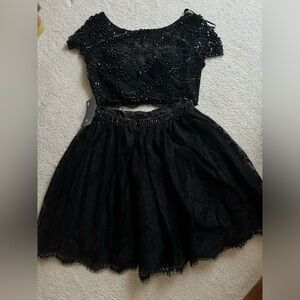 NWT SHERRI HILL Cocktail Prom Pageant Dress Black 
Rhinestone Size 10